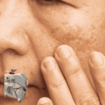 レーザースポット照射