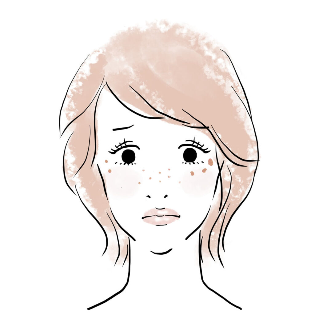 粉瘤に悩んでいる女性のイメージ